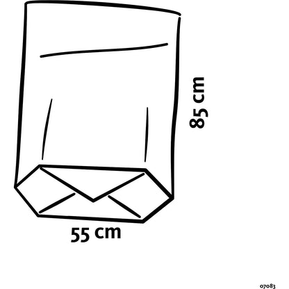 Paper waste sacks, capacity 70 l, W x H 550 x 850 mm, brown, pack of 100.