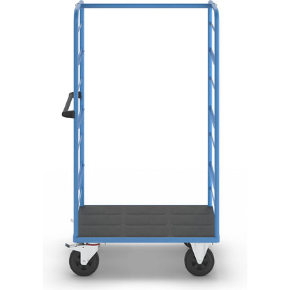 Shelf truck, 2 side panels, platform 975 x 700 mm, 1 level, solid rubber.
