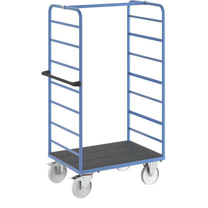 Shelf truck, 2 side panels, platform 975 x 700 mm, 1 level, nylon.