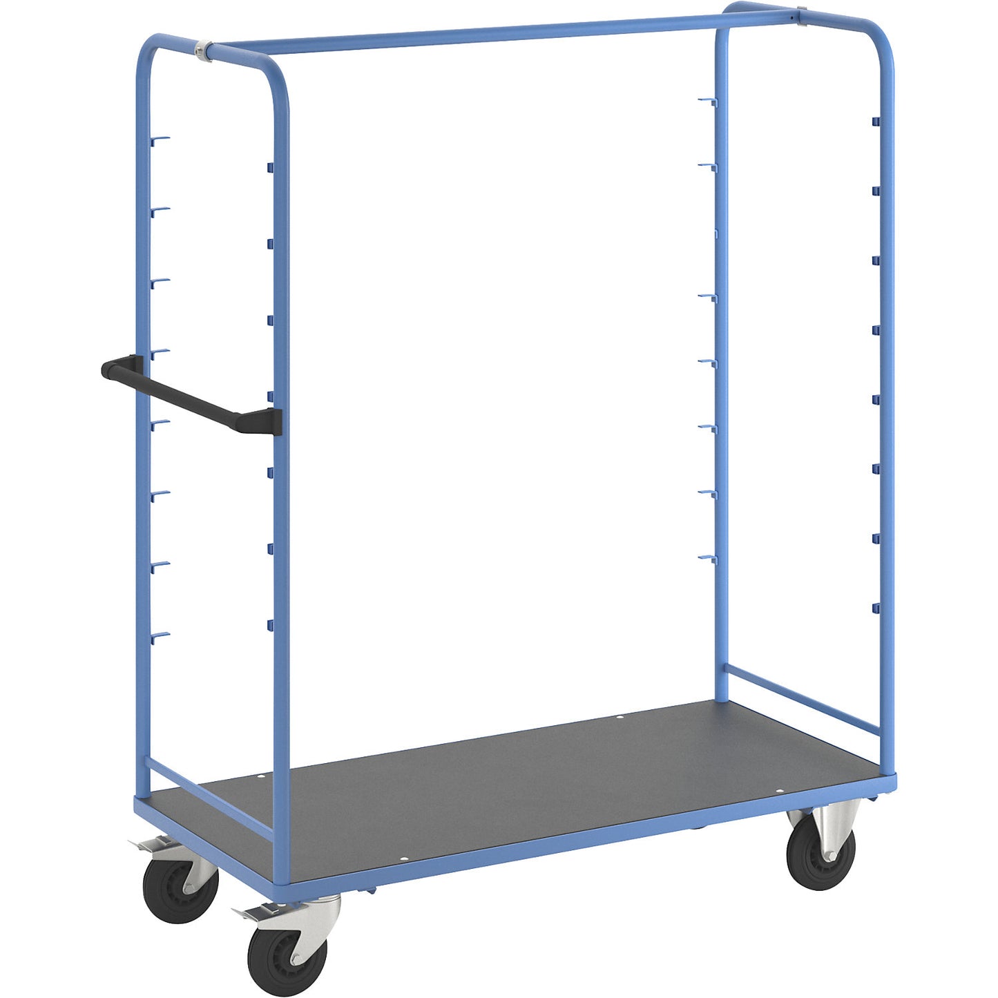 Shelf trolley, for 8 shelves, without shelves.