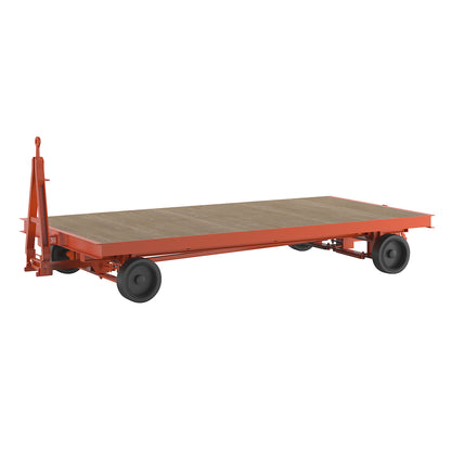 Trailer, 4-wheel linked ackerman steering, max. load 8 t, platform 4.0 x 2.0 m, solid rubber tyres.