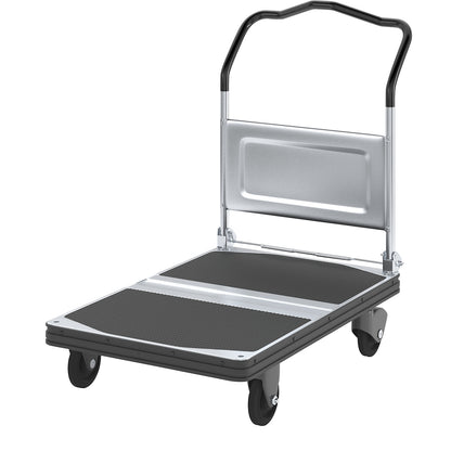 PREMIUM 300 platform truck, folding, max. load 300 kg, platform LxW 900 x 600 mm, push handle height 935 mm.