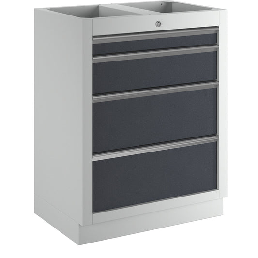 Drawer base cupboard, with 4 drawers, HxWxD 910 x 680 x 460 mm.