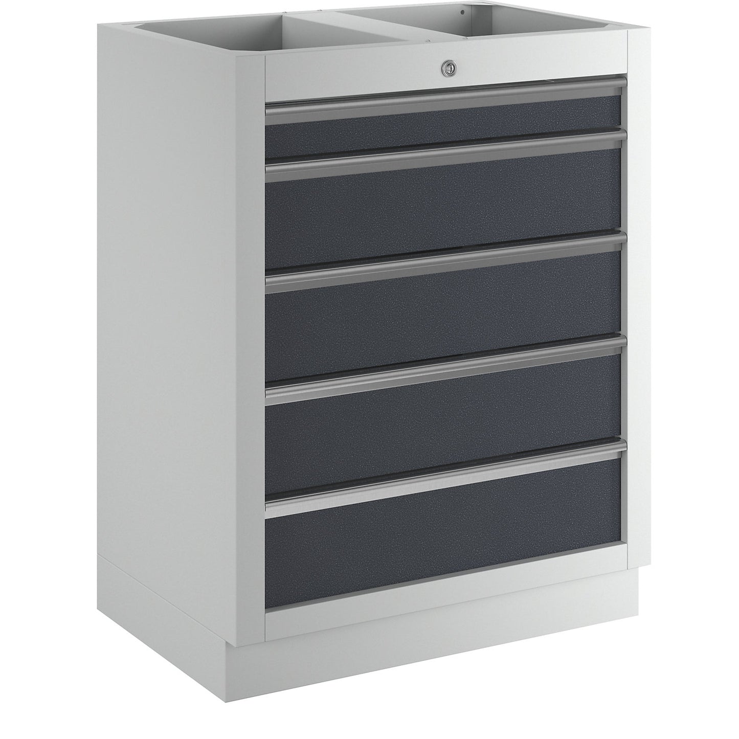 Drawer base cupboard, with 5 drawers, HxWxD 910 x 680 x 460 mm.