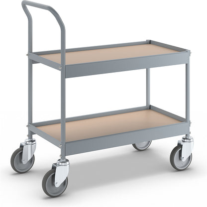 Table trolley, LxWxH 720 x 380 x 855 mm, with 4 swivel castors, wheel Ø 125 mm.