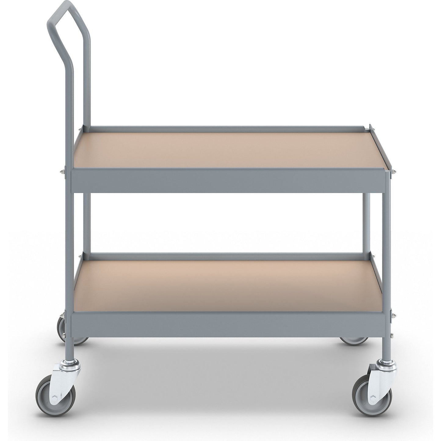 Table trolley, LxWxH 840 x 470 x 955 mm, with 4 swivel castors, wheel Ø 100 mm.