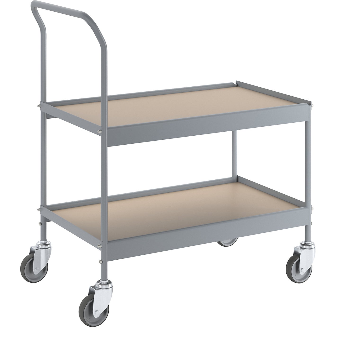 Table trolley, LxWxH 840 x 470 x 955 mm, with 4 swivel castors, wheel Ø 100 mm.