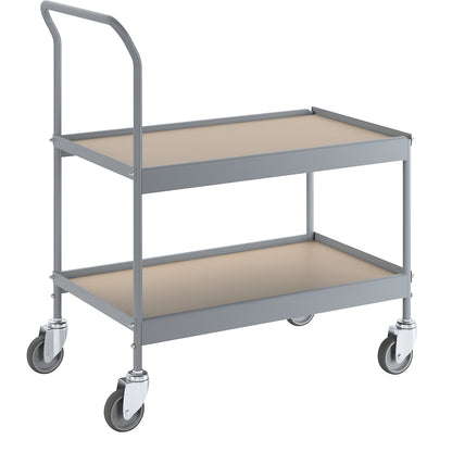 Table trolley, LxWxH 840 x 470 x 955 mm, with 4 swivel castors, wheel Ø 100 mm.