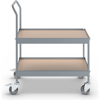 Table trolley, LxWxH 840 x 470 x 955 mm, with 4 swivel castors, 2 with double stops, wheel Ø 100 mm.