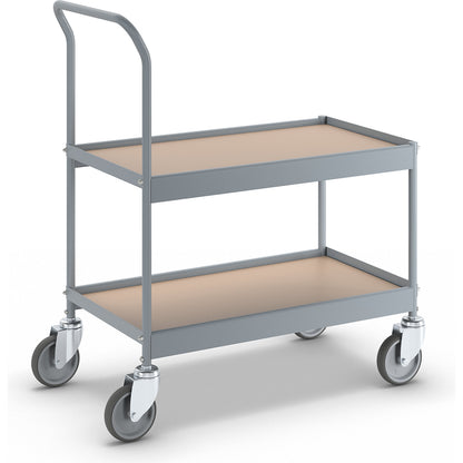 Table trolley, LxWxH 840 x 470 x 955 mm, with 4 swivel castors, wheel Ø 125 mm.