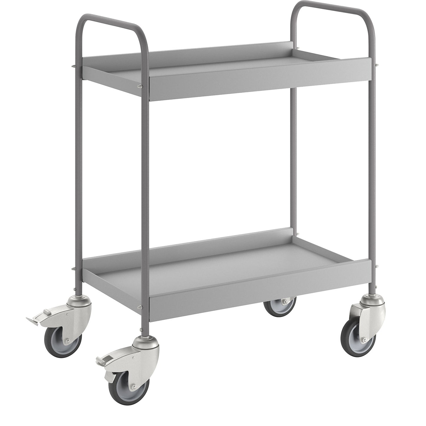 Order picking trolley, with 4 swivel castors, 2 with double stops, wheel Ø 100 mm.