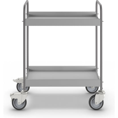 Order picking trolley, with 4 swivel castors, 2 with double stops, wheel Ø 125 mm.