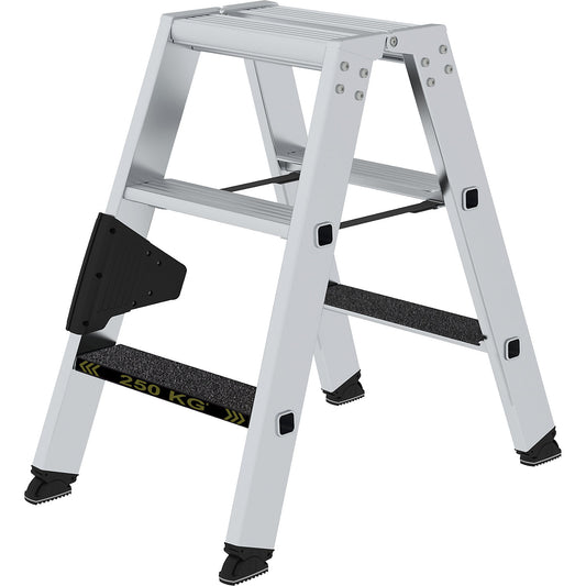 CLIP-STEP step ladder, double sided access, slip resistant R13, heavy duty, 2 x 3 steps.