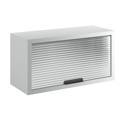 Roller shutter wall mounted cupboard, HxWxD 350 x 680 x 280 mm, for mounting on perforated panels.