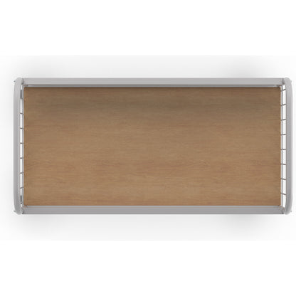 Office shelf trolley, max. load 150 kg, with 2 shelves, 4 swivel castors, wheel Ø 100 mm.