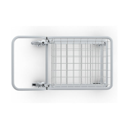 KOMPAKT office trolley, frame colour silver grey, 4 swivel castors, 2 with double stops, wheel Ø 100 mm.