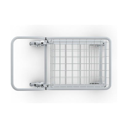 KOMPAKT office trolley, frame colour silver grey, 4 swivel castors, 2 with double stops, wheel Ø 125 mm.