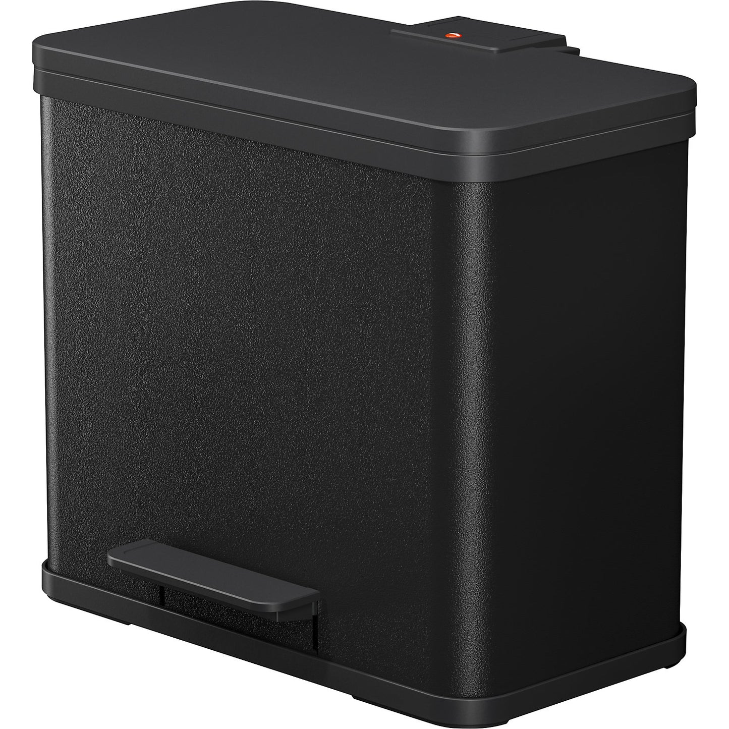 Eco waste collector with pedal, duo Plus L, capacity 9 + 17 l, black.