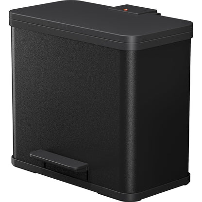Eco waste collector with pedal, trio Plus L, capacity 3 x 9 l, black.