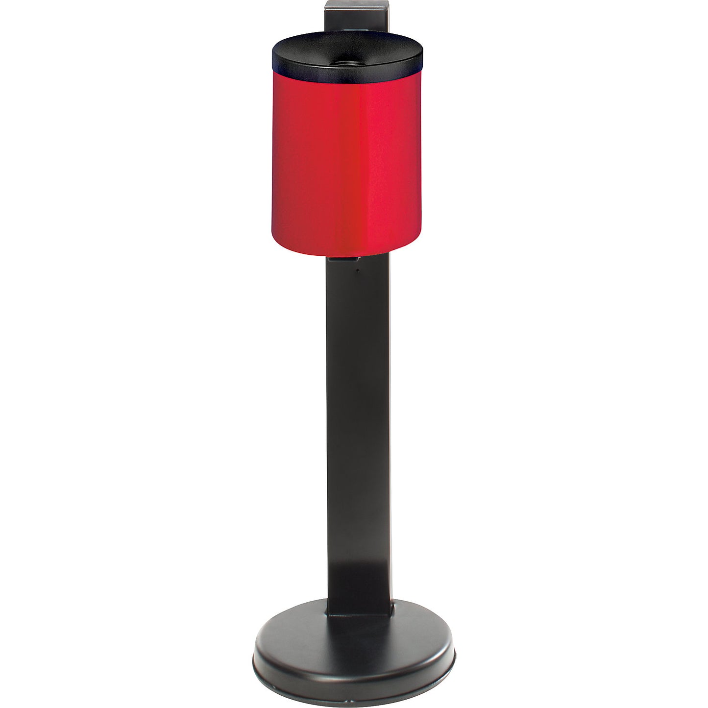 Safety pedestal ashtrays, 5.5 l, Ø 180, red, sheet steel.