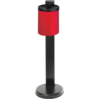 Safety pedestal ashtrays, 5.5 l, Ø 180, red, sheet steel.