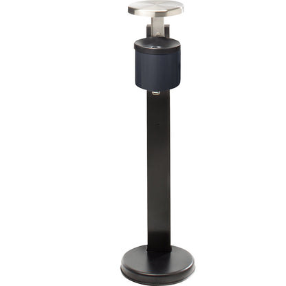 Safety pedestal ashtray with hood, capacity 2.25 l, graphite.