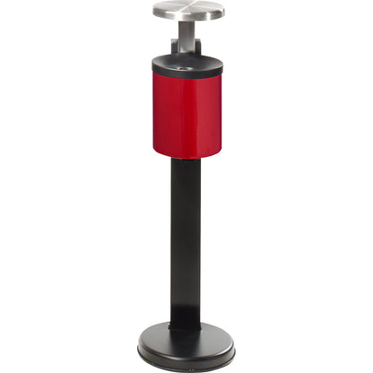 Safety pedestal ashtray with hood, capacity 6 l, red.