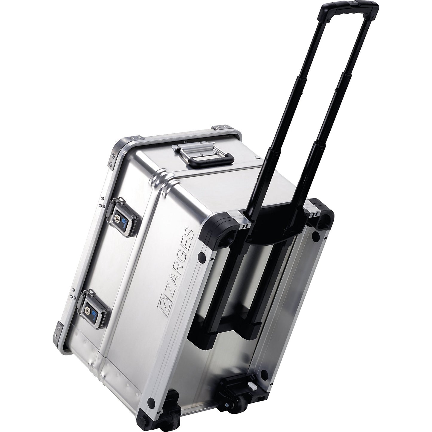 Mobile aluminium box, capacity 60 l, external dims. LxWxH 600 x 400 x 385 mm.