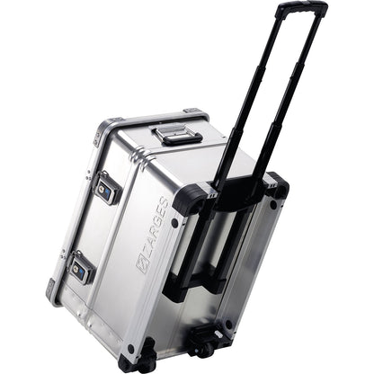 Mobile aluminium box, capacity 60 l, external dims. LxWxH 600 x 400 x 385 mm.