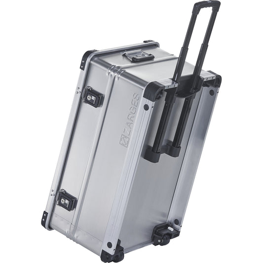 Mobile aluminium box, capacity 105 l, external dims. LxWxH 800 x 500 x 385 mm.