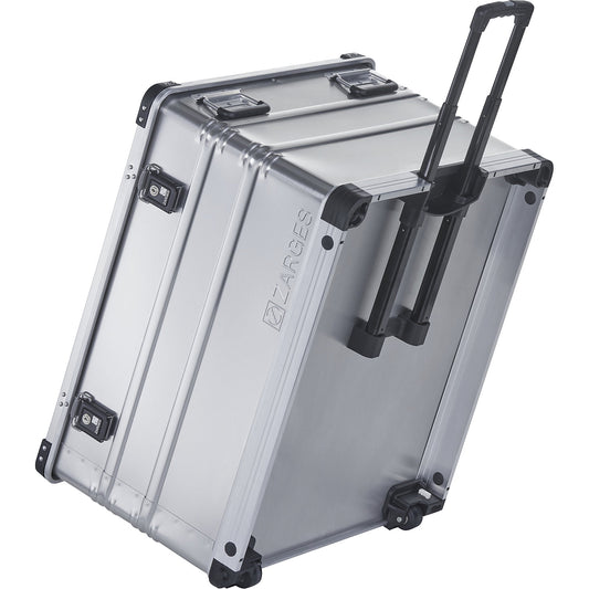 Mobile aluminium box, capacity 195 l, external dims. LxWxH 800 x 685 x 485 mm.