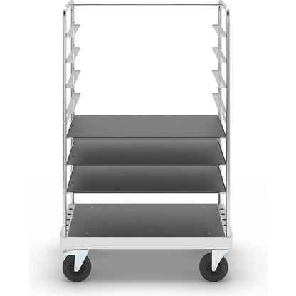 Multi-shelf truck, zinc plated, LxWxH 1200 x 800 x 1900 mm, 3 shelves, swivel castors with stops.
