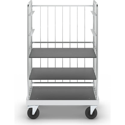 Multi-shelf truck, zinc plated, LxWxH 1200 x 800 x 1900 mm, 2 shelves, swivel castors with stops.