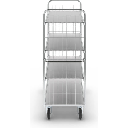 Flexible shelf truck, with 4 shelves, length 1590 mm.