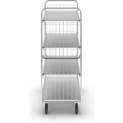 Flexible shelf truck, with 4 shelves, length 1390 mm.