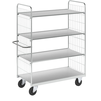 Flexible shelf truck, with 4 shelves, length 1390 mm.