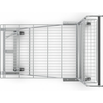 C+C platform trolley, max. load 200 kg, with basket, with mesh shelf.