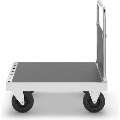 JUMBO zinc plated platform truck, with 1 end panel, length 900 mm.