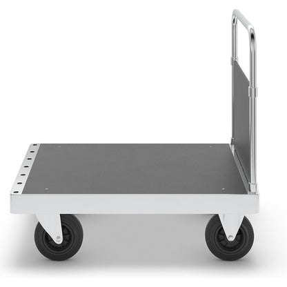 JUMBO zinc plated platform truck, with 1 end panel, length 1000 mm.