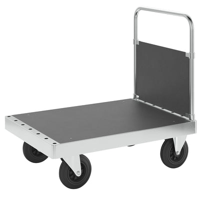 JUMBO zinc plated platform truck, with 1 end panel, length 1000 mm.