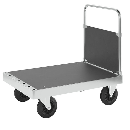 JUMBO zinc plated platform truck, with 1 end panel, length 1000 mm.