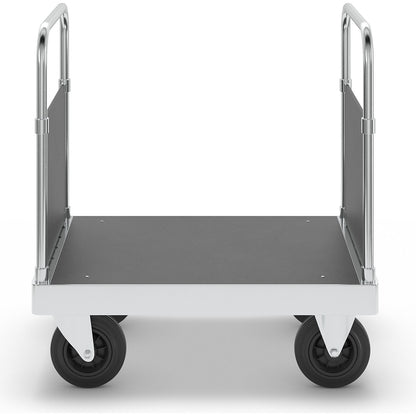 JUMBO zinc plated platform truck, with 2 end panels, length 900 mm.