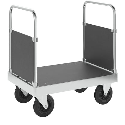 JUMBO zinc plated platform truck, with 2 end panels, length 900 mm.