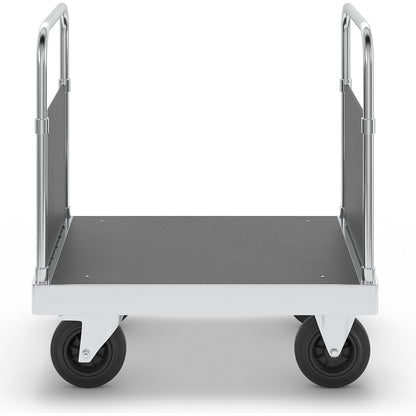 JUMBO zinc plated platform truck, with 2 end panels, length 900 mm, with stop.