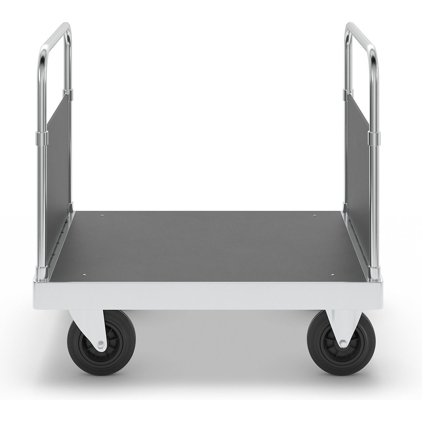 JUMBO zinc plated platform truck, with 2 end panels, length 1000 mm.