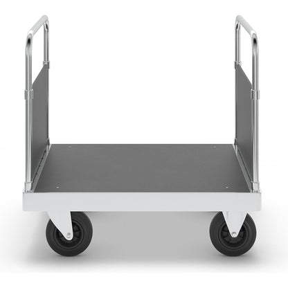 JUMBO zinc plated platform truck, with 2 end panels, length 1000 mm.
