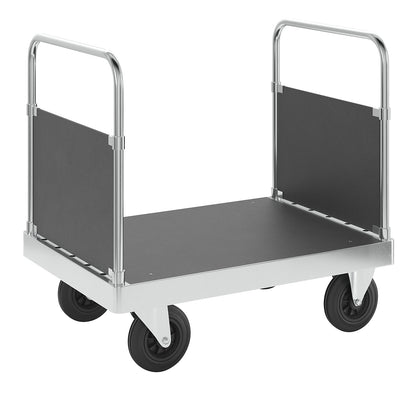 JUMBO zinc plated platform truck, with 2 end panels, length 1000 mm.