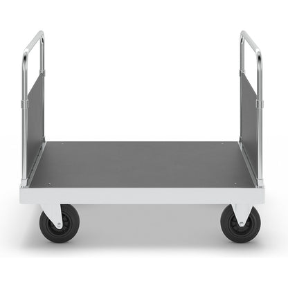 JUMBO zinc plated platform truck, with 2 end panels, length 1200 mm.