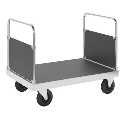 JUMBO zinc plated platform truck, with 2 end panels, length 1200 mm.