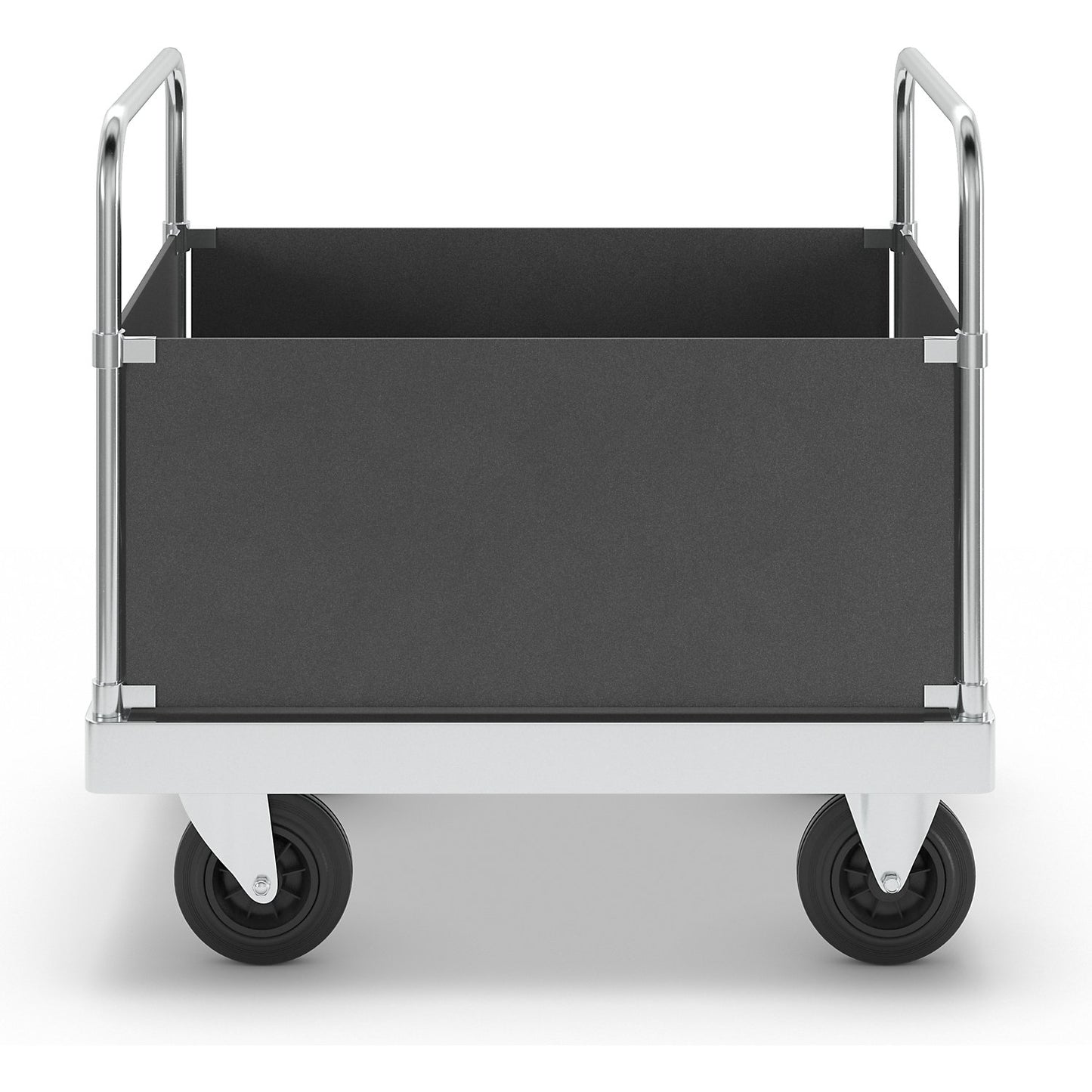 JUMBO zinc plated platform truck, with 4 side panels, length 1000 mm.